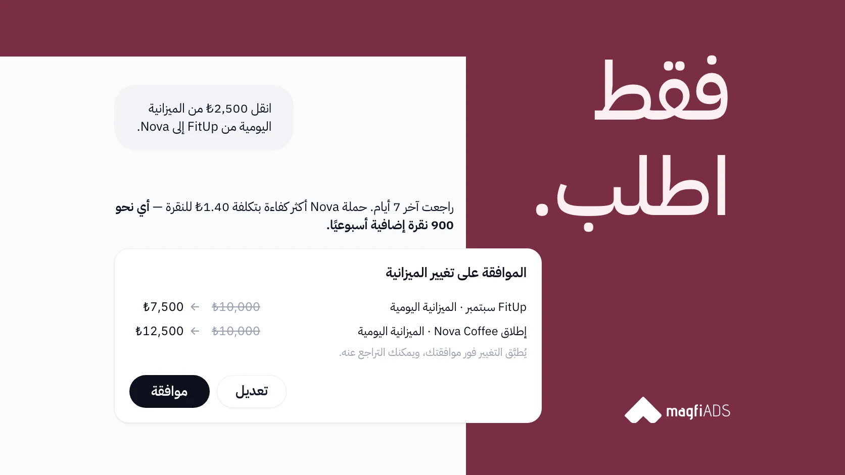 تعرّف على Magfi Ads الجديدة: وكيل ذكاء اصطناعي واحد لإعلانات مجتمعات تليجرام وديسكورد